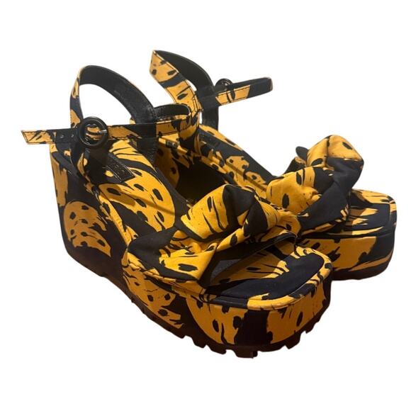 Farm Rio Caramel Bananas Knotted Platform Sandals Sz. 7 - Picture 3 of 11